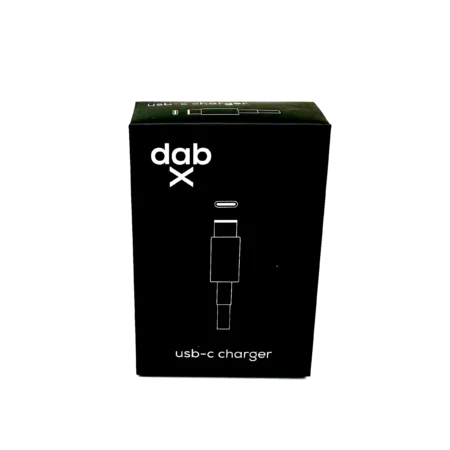 the dabX USB-C charger retail box, closed