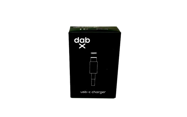 the dabX USB-C charger retail box, closed