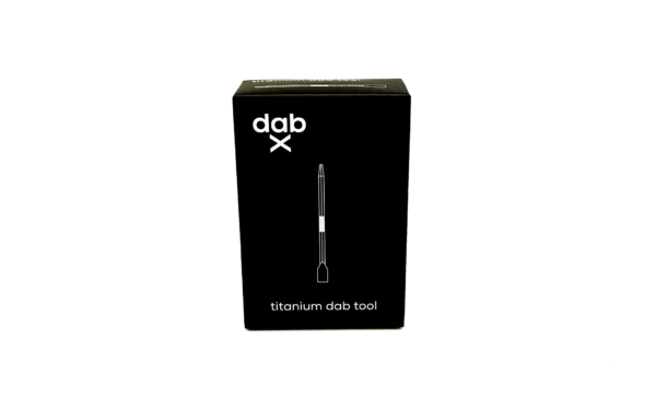 the dabX titanium dab tool retail box, closed